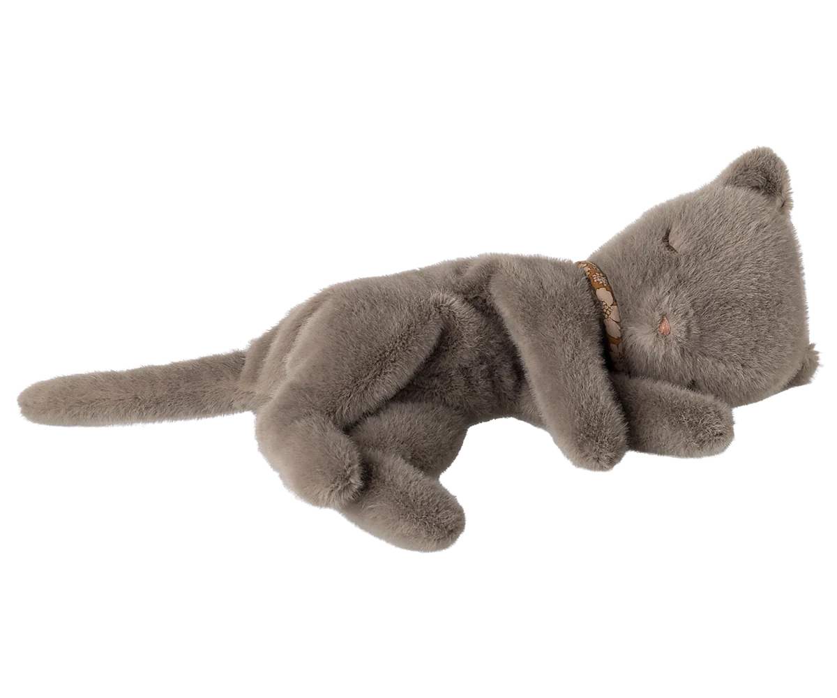maileg Maileg Sleeping kitten plush, Small - Grey