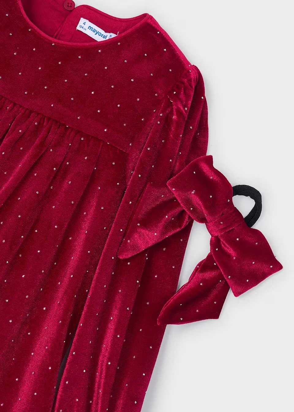 Mayoral Mayoral Velvet Dress w/ Hair Tie