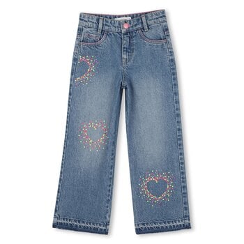 Billieblush Billieblush Straight Leg Jean w/ Hearts