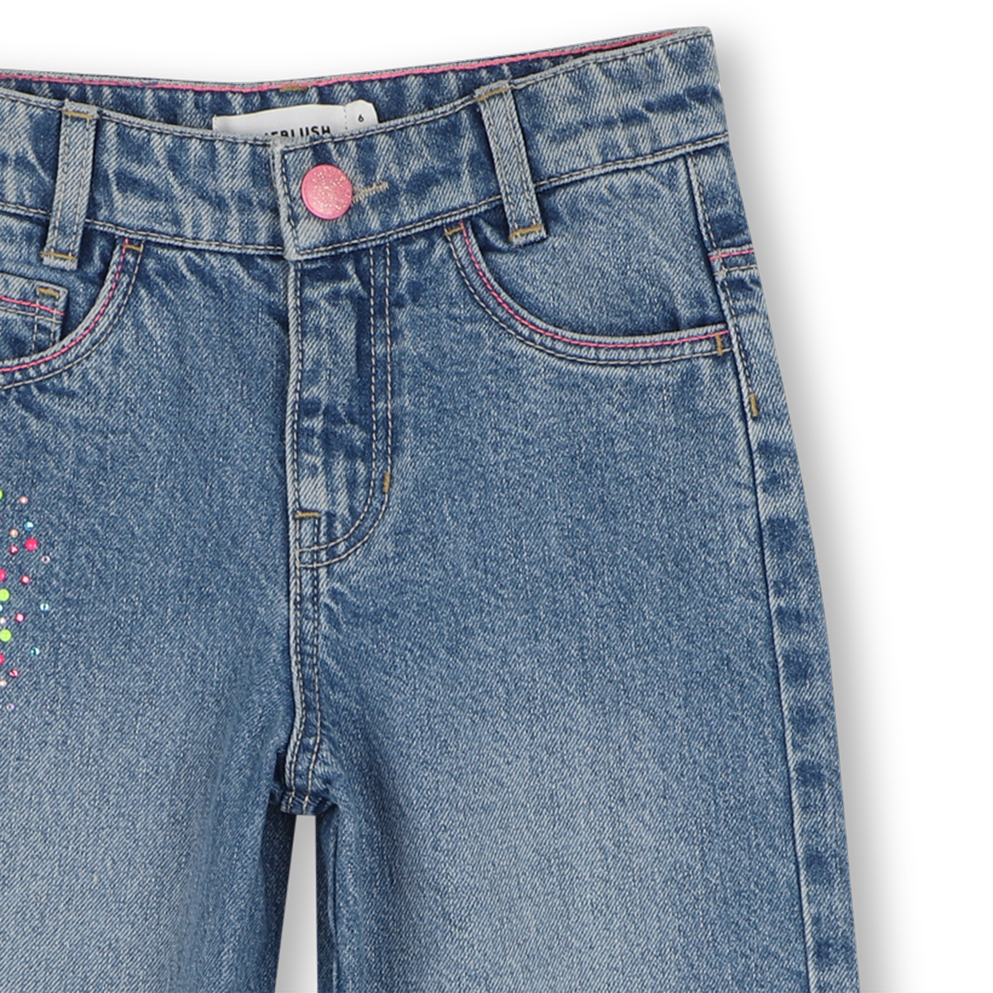 Billieblush Billieblush Straight Leg Jean w/ Hearts