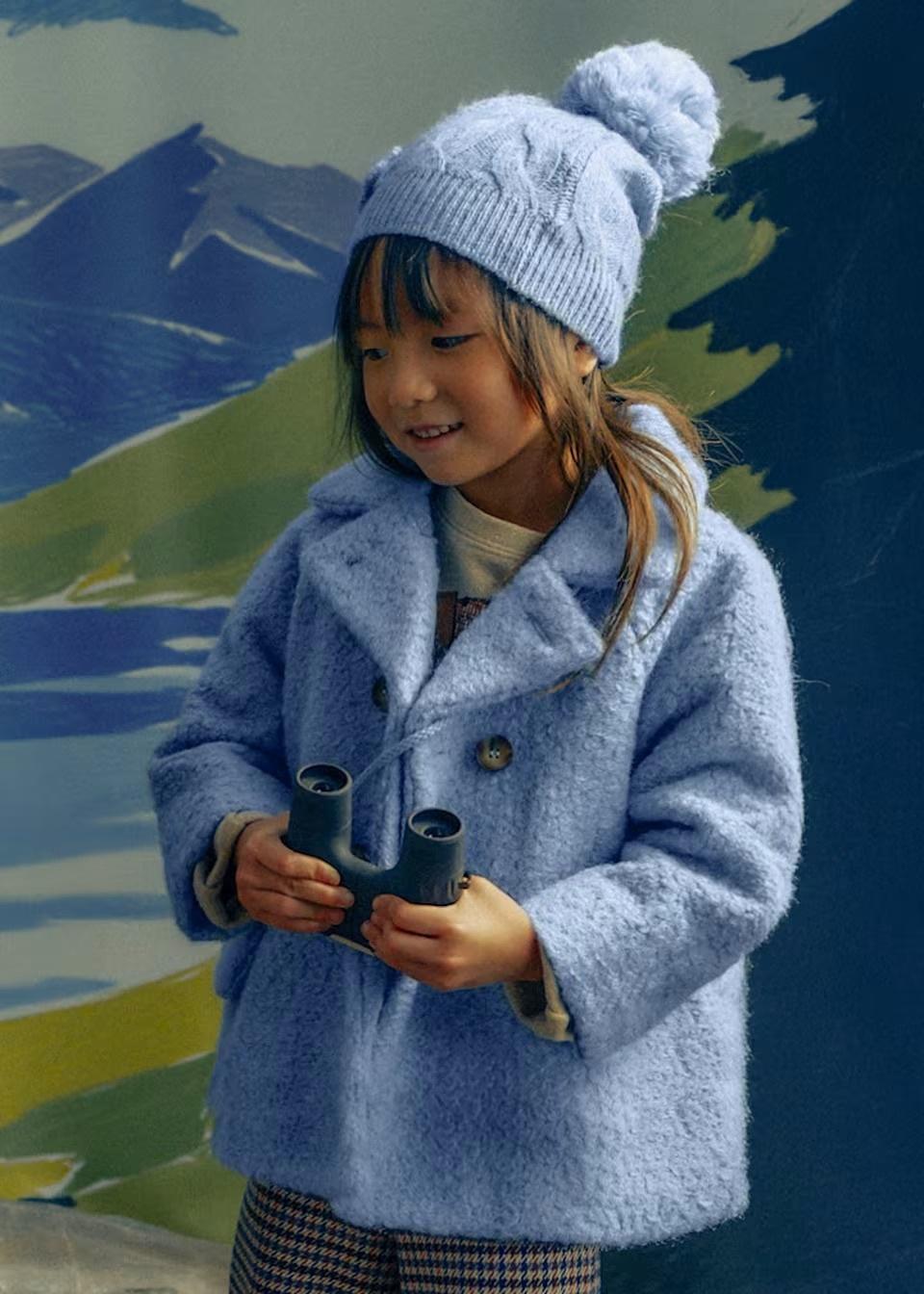 Mayoral Mayoral Boucle Coat w/Purse