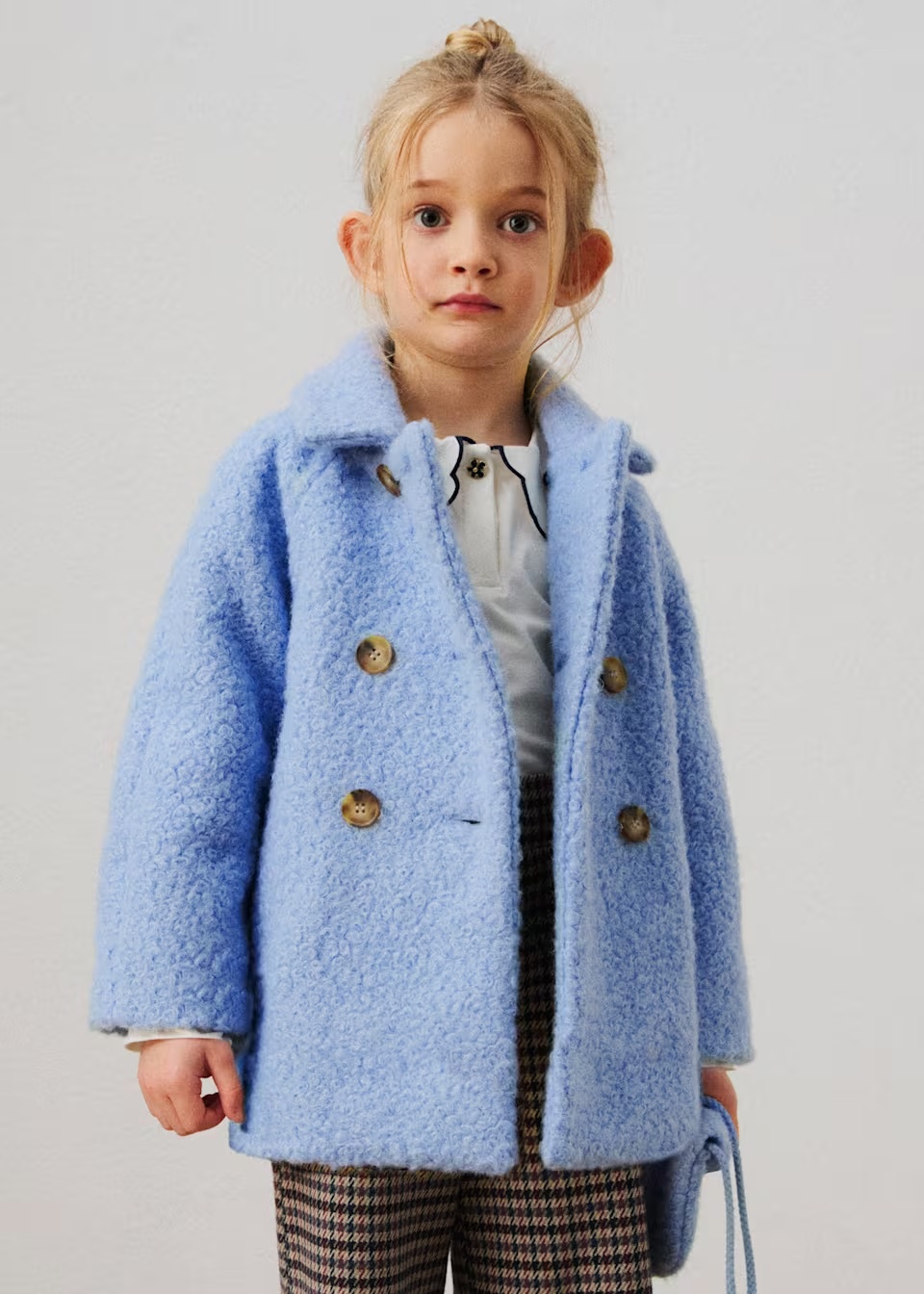Mayoral Mayoral Boucle Coat w/Purse