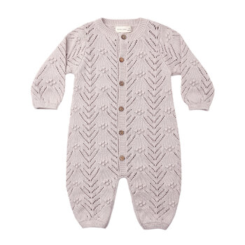Quincy Mae Quincy Mae Lilac Mist Long Sleeve Bubble Romper