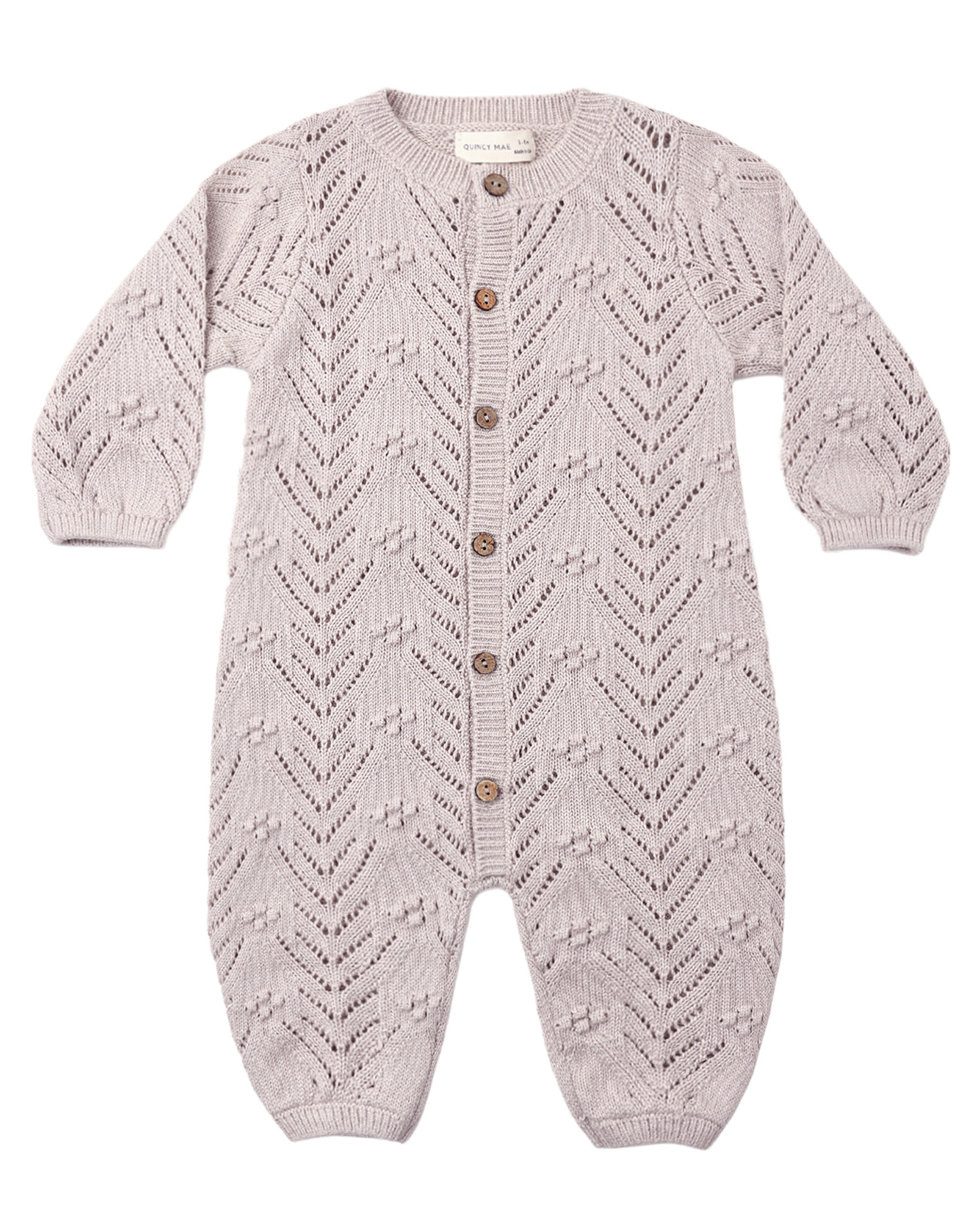 Quincy Mae Quincy Mae Lilac Mist Long Sleeve Bubble Romper