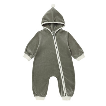 Quincy Mae Quincy Mae Velour Zip Jumpsuit