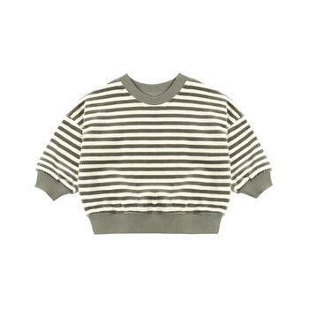 Quincy Mae Quincy Mae Spruce Stripe Velour Sweatshirt & Sweatpant Set