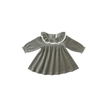 Quincy Mae Quincy Mae Velour Baby Dress