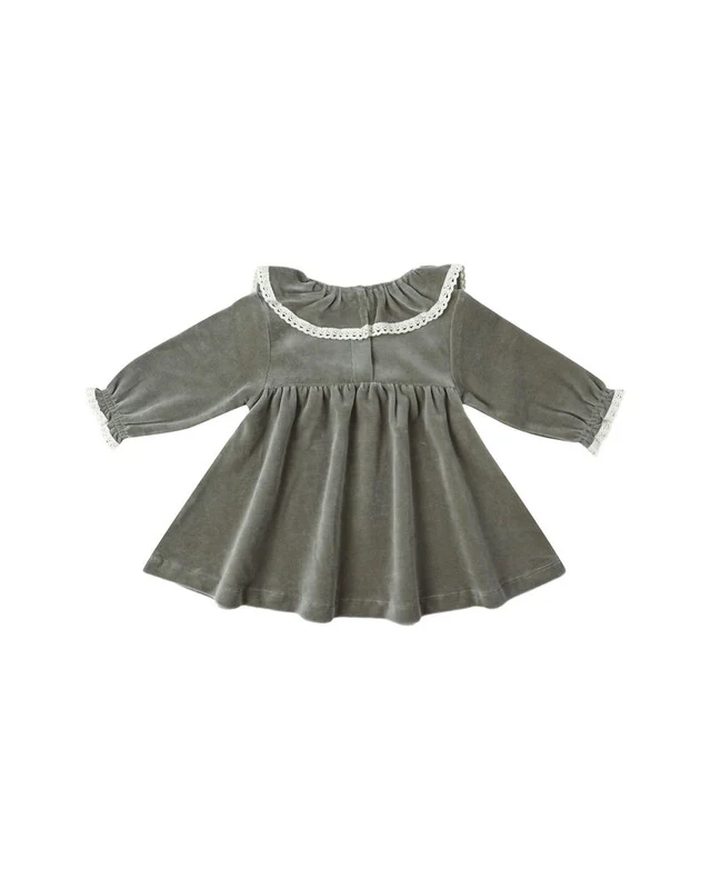 Quincy Mae Quincy Mae Velour Baby Dress