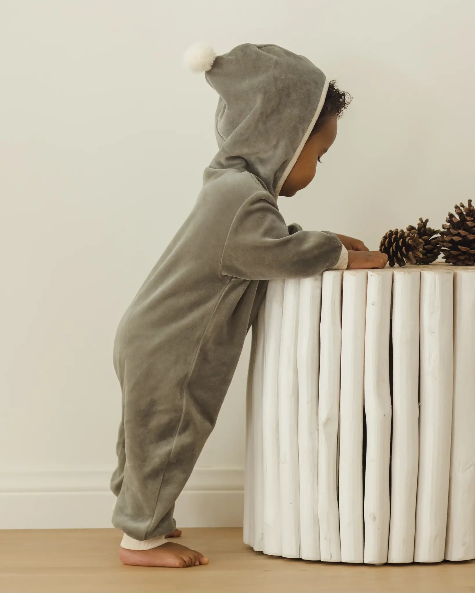Quincy Mae Quincy Mae Velour Zip Jumpsuit