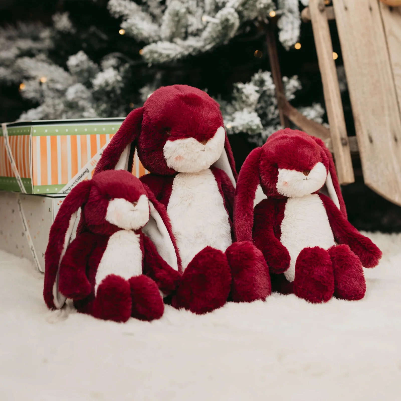 Bunnies by the Bay Bunnies by the Bay Little 12" Floppy Nibble Bunny - Mulberry
