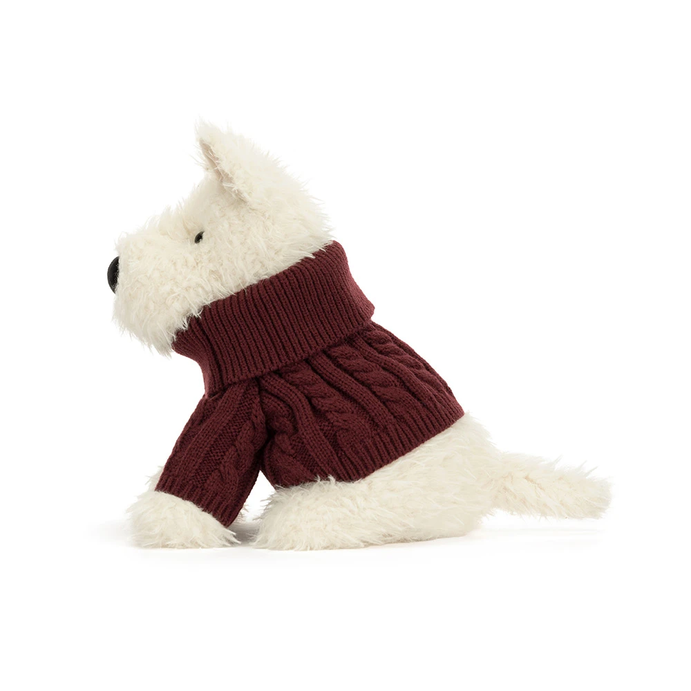 JellyCat Jellycat Munro Scottie Dog Winter Jumper Outfit