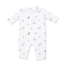 Angel Dear Angel Dear Dinos French Terry Uni Romper