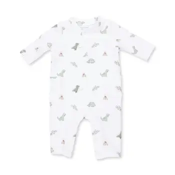 Angel Dear Angel Dear Dinos French Terry Uni Romper