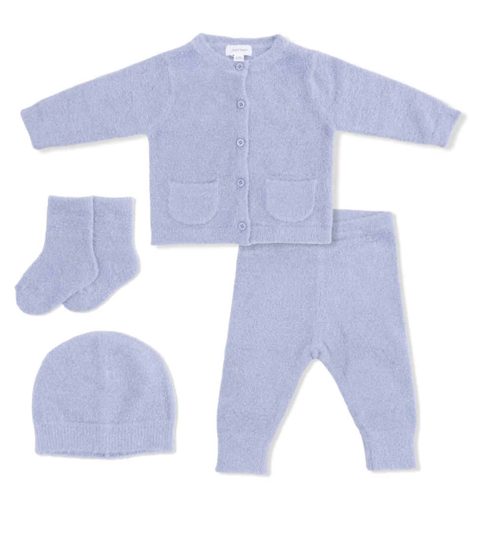 Angel Dear Angel Dear Chenille Button Down Cardigan 4 Piece Set