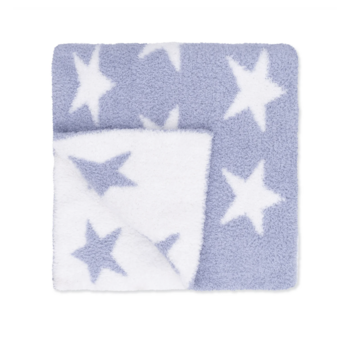 Angel Dear Angel Dear Chenille - Dusty Blue Star Blanket
