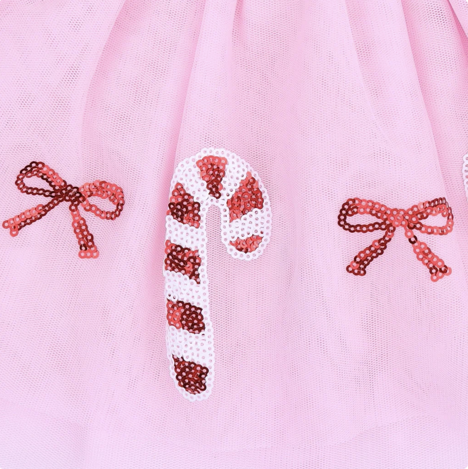 Angel Dear Angel Dear Candy Canes Tutu Skirt With Bike Shorts