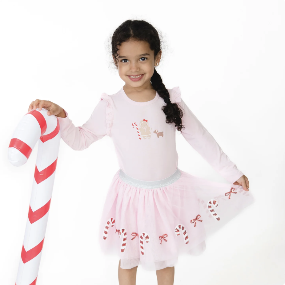 Angel Dear Angel Dear Candy Canes Tutu Skirt With Bike Shorts