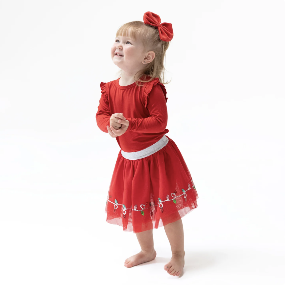 Angel Dear Angel Dear Christmas Lights Merry Tutu Skirt With Bike Shorts