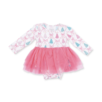 Angel Dear Angel Dear Bow Trellis Tree Tutu Bodysuit Dress
