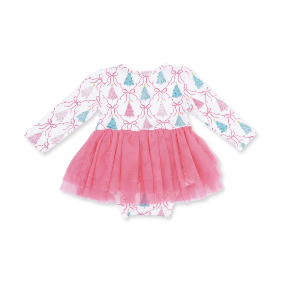 Angel Dear Angel Dear Bow Trellis Tree Tutu Bodysuit Dress