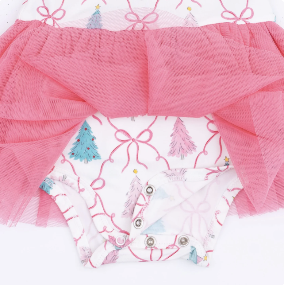 Angel Dear Angel Dear Bow Trellis Tree Tutu Bodysuit Dress