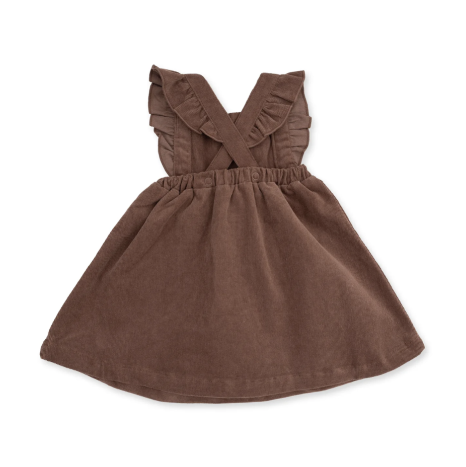 Angel Dear Angel Dear Hazel Floral Pinafore Dress And Long Sleeve Bodysuit Set