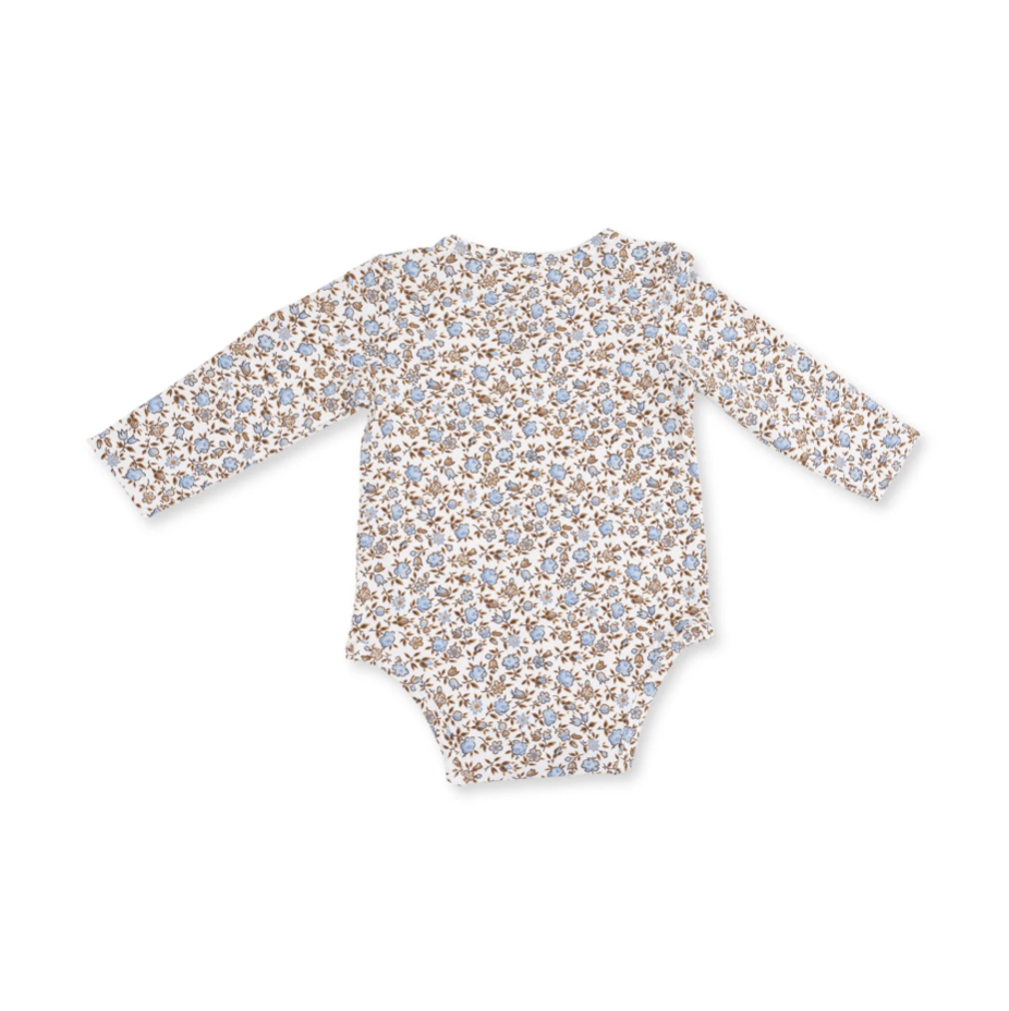 Angel Dear Angel Dear Hazel Floral Pinafore Dress And Long Sleeve Bodysuit Set