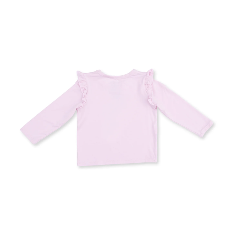 Angel Dear Angel Dear Gingerbread Long Sleeve Ruffle Tee