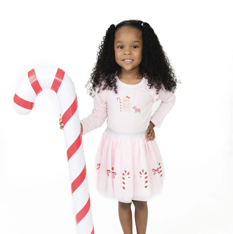 Angel Dear Angel Dear Gingerbread Long Sleeve Ruffle Tee