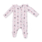 Angel Dear Angel Dear Megan's Bowtiful Hockey Stripe 2 Way Ruffle Back Zipper Footie