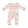 Angel Dear Angel Dear Gingerbread Fair Isle Pink 2 Way Ruffle Back Zipper Footie
