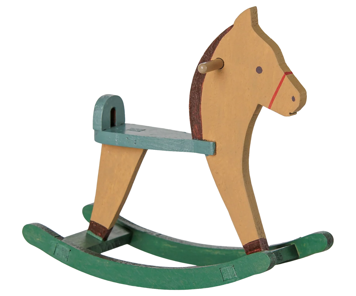 maileg Rocking horse, Mouse - Light brown