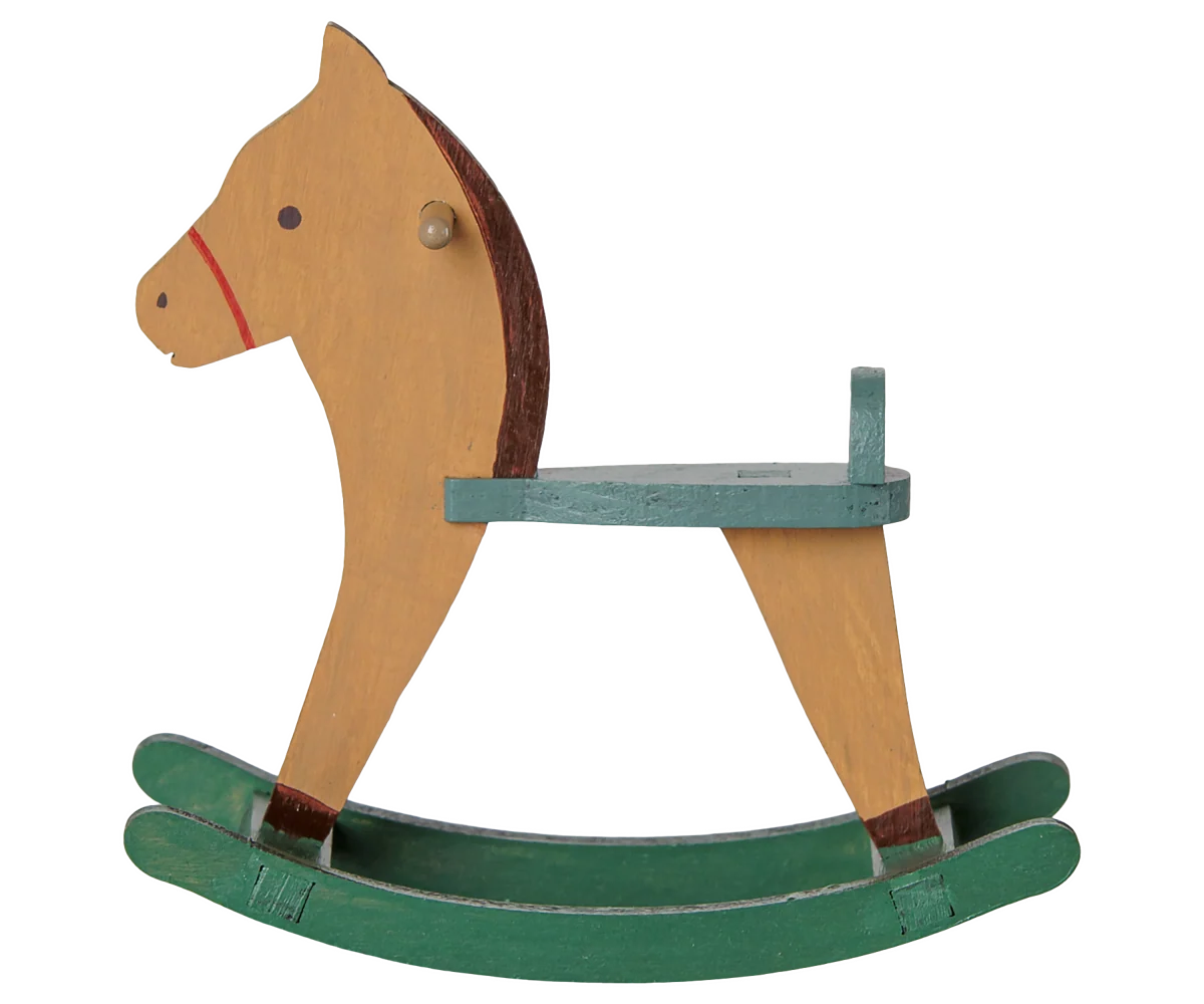 maileg Rocking horse, Mouse - Light brown