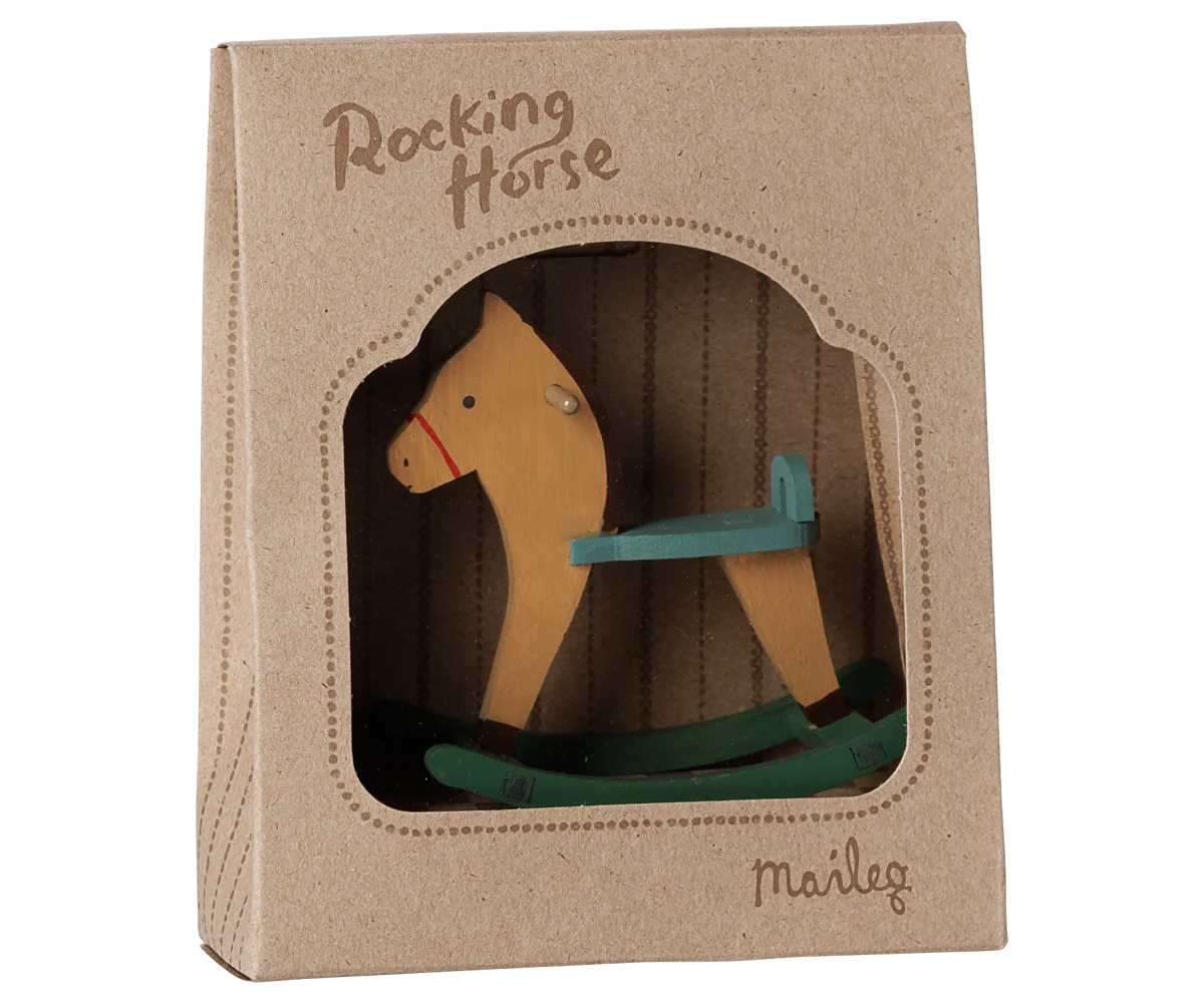 maileg Rocking horse, Mouse - Light brown
