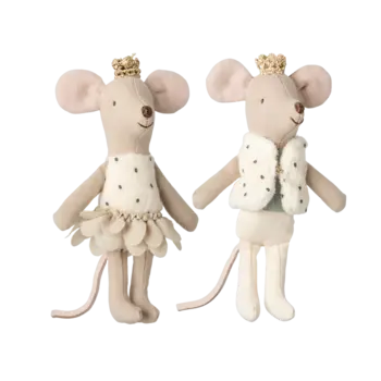 maileg Royal twin mice, Little sister and brother in matchbox