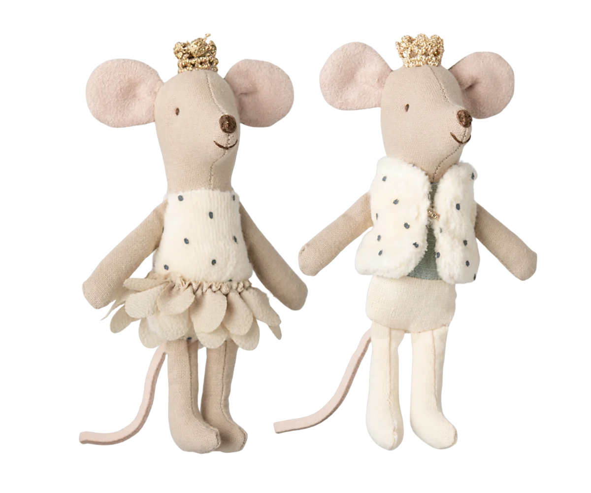 maileg Royal twin mice, Little sister and brother in matchbox