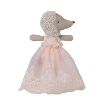 maileg Baby mouse in gown - Powder