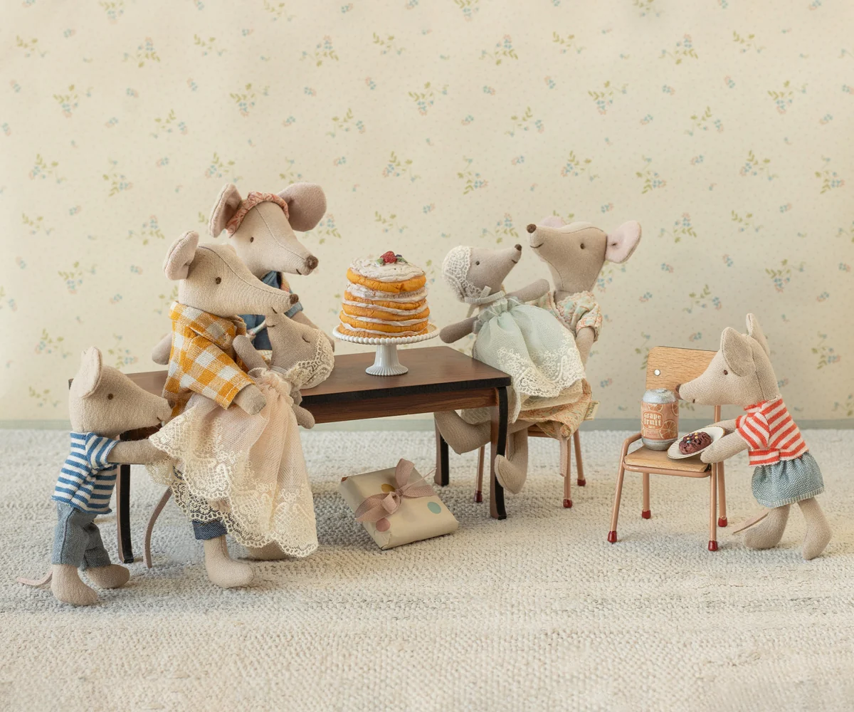 maileg Baby mouse in gown - Powder