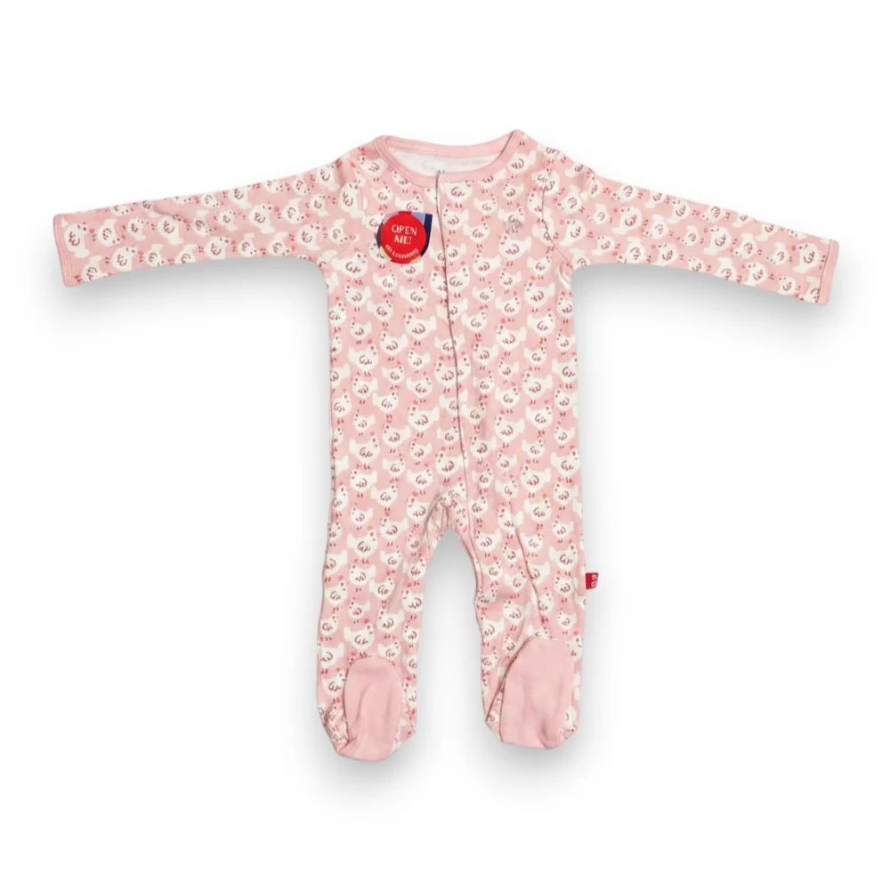 Magnetic Me Magnetic Me Pink Chicken Organic Cotton Footie