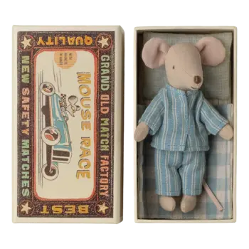 maileg Maileg Big Brother mouse in matchbox - dark blue