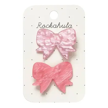 Rockahula Rockahula Pretty in Pink Acetate Bow Clips