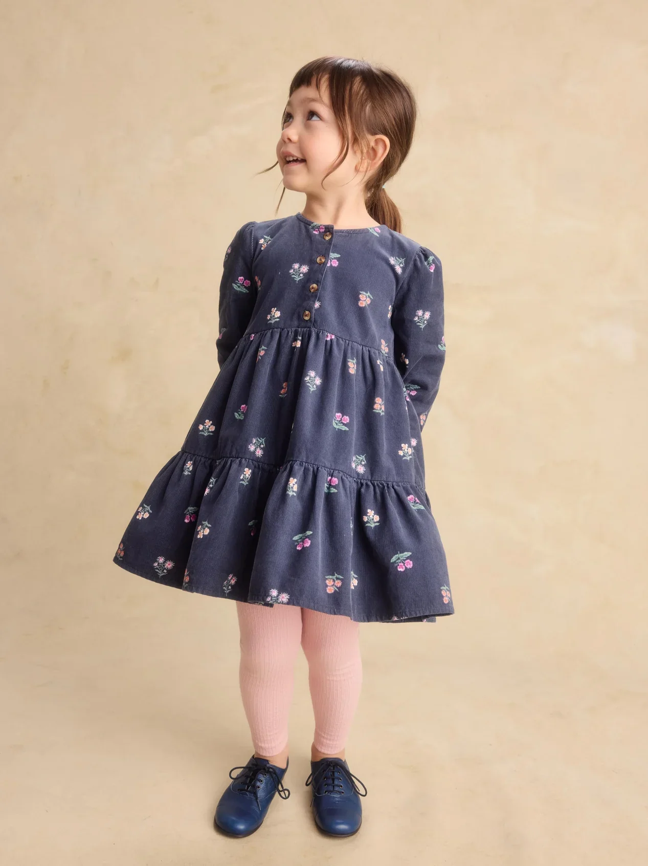 Tea Collection Tea Corduroy Henley Shirtdress