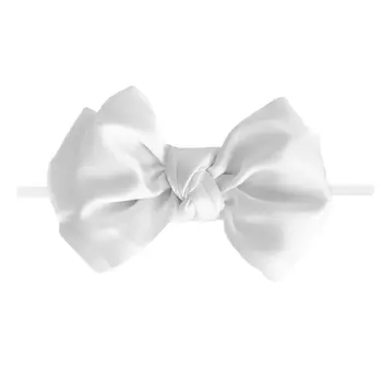 Baby Bling Bows Baby Bling  Satin Fab® Skinny Headband -white