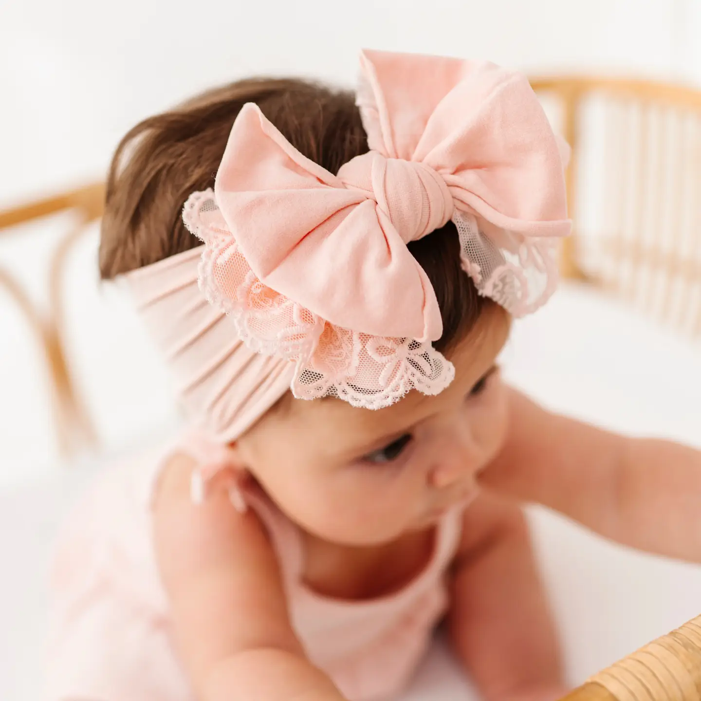 Baby Bling Bows Baby Bling Trimmed Fab® Smitten Rosebud