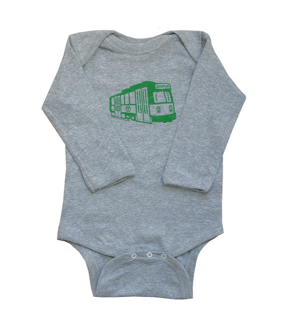 Sidetrack Sidetrack Green Line Long Sleeve Bodysuit