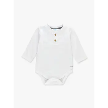 RuffleButts Rufflebutts Knit Long Sleeve 2-Button Henley Bodysuit