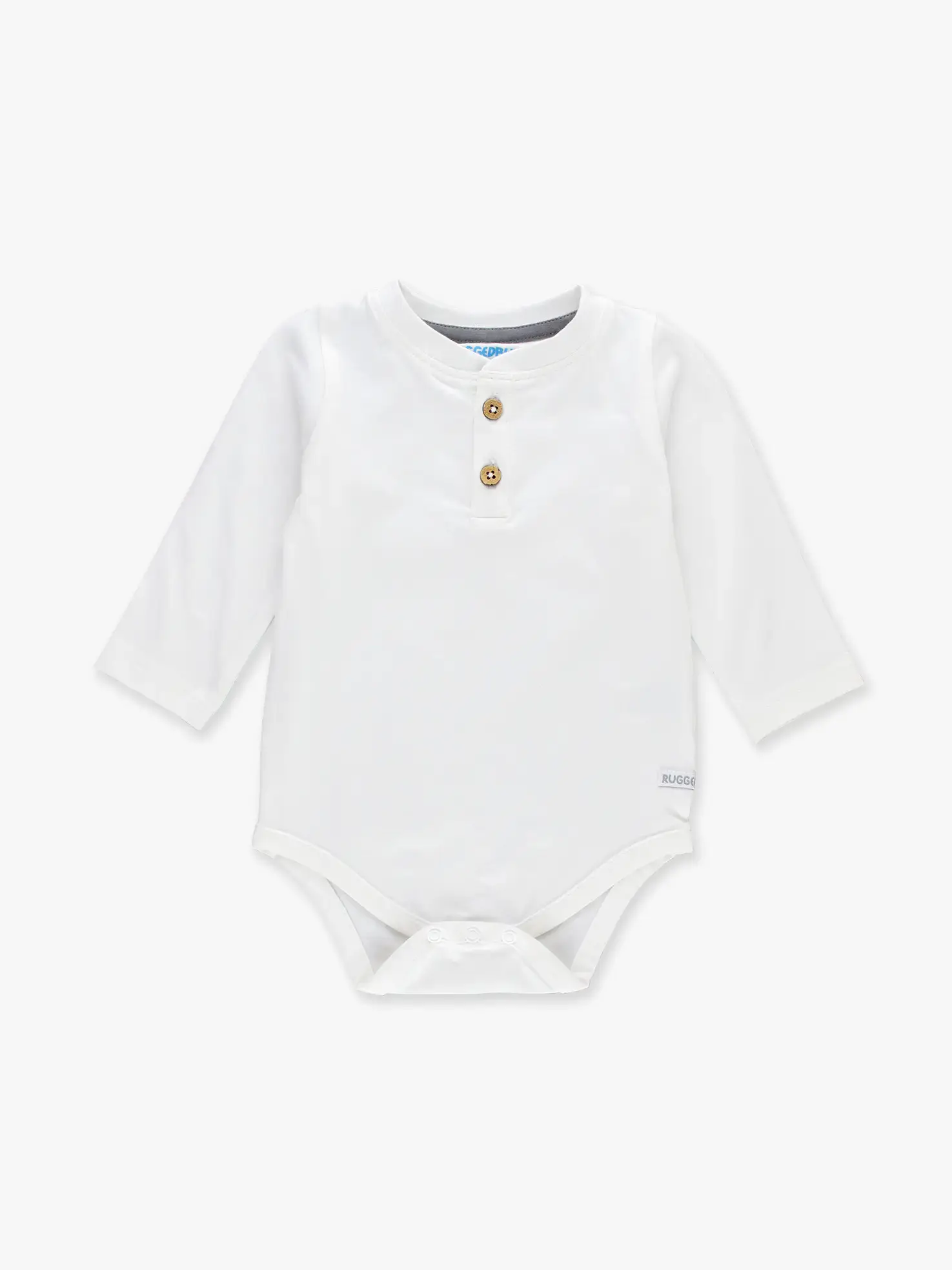 RuffleButts Rufflebutts Knit Long Sleeve 2-Button Henley Bodysuit