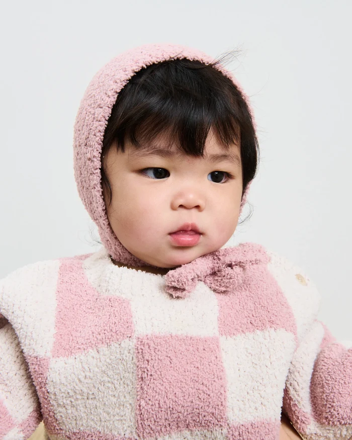 7AM 7AM Boxy Sweater - Checkers Fuzzy