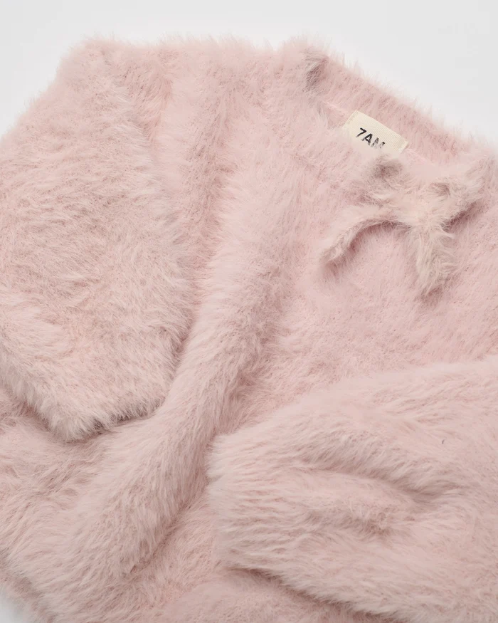 7AM 7AM Boxy Sweater Bow - Furry