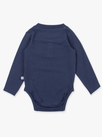 RuffleButts Rufflebutts Knit Long Sleeve 2-Button Henley Bodysuit